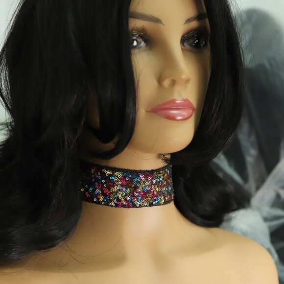 Fancy Brilliant Multi Color Choker  Adjustable chokers  (#61) - Picture 14 of 15